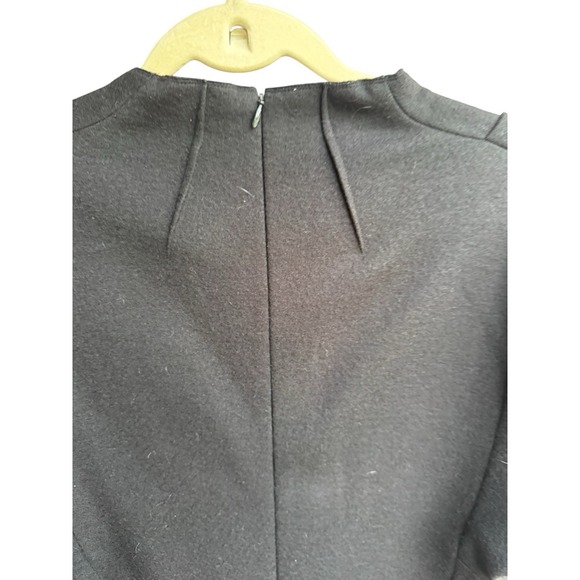 Brioni‎ Black 100% Wool Bodycon Sheath 3/4 Sleeve Dress Size 6 Or 42 Made Italy - Picture 6 of 12